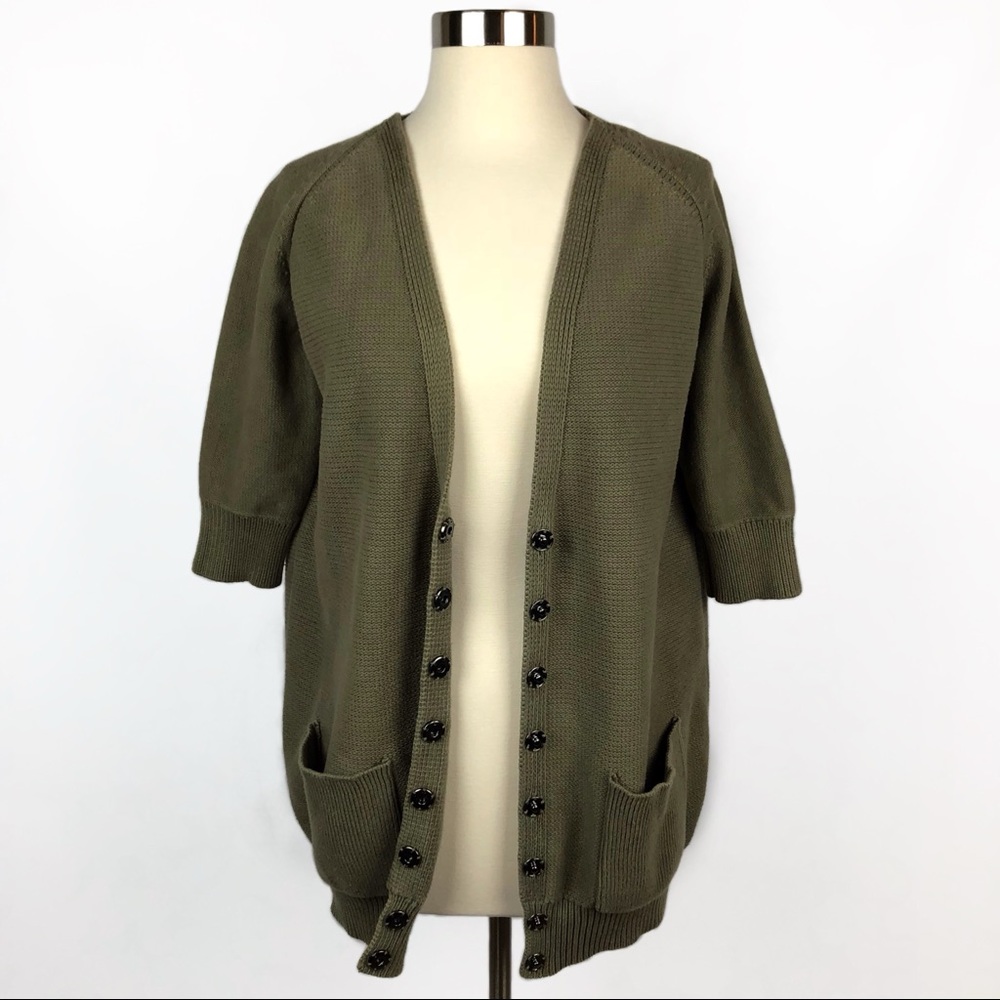 Twenty8Twelve Army Green Pernella Cotton Cardigan